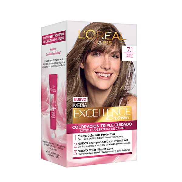 Loreal Excellence Creme Tinte 7.1 Rubio Cenizo