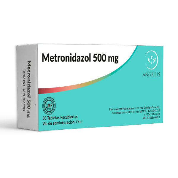 Metronidazol 500mg x 30 Tabletas - Angelus