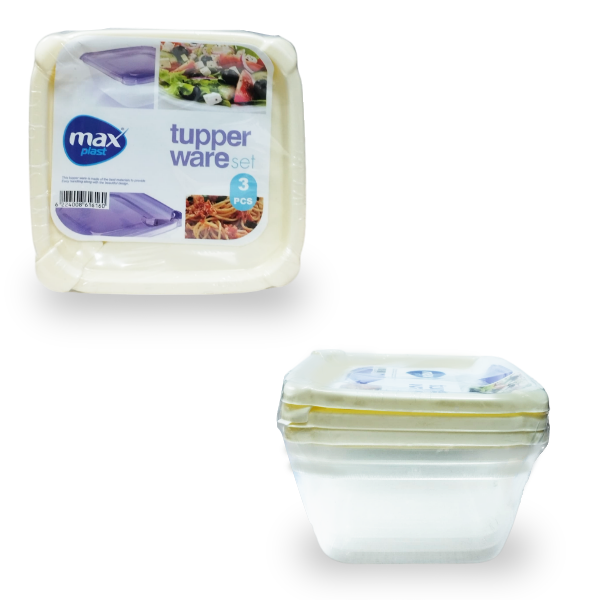 Max Plast Conservador Plastico X3 Piezas