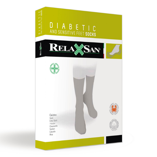 Medias Para Diabeticos Y Pies Sensibles Talla 4-L Negro Relaxsan