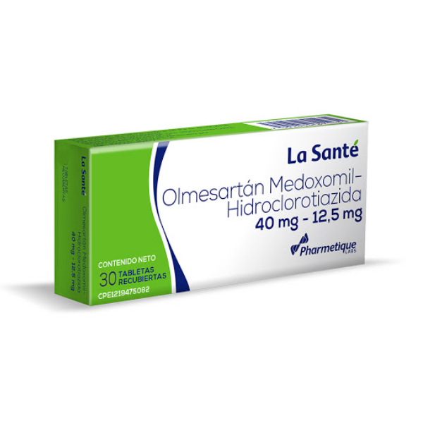 Olmesartan Hct Olmesartán+Hidroclorotiazida 40Mg/12.5Mg X 30 Tabletas La Sante