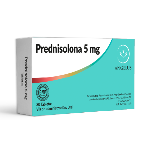 Prednisolona 5mg x 30 Tabletas - Angelus