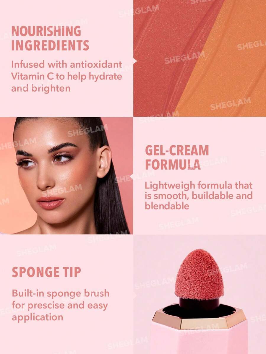 Sheglam Color Bloom Rubor Líquido Luminoso Tono Love Cake 5.2Ml. - Imagen 4