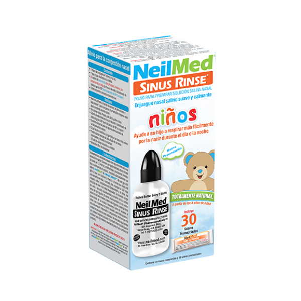 Sinus Rinse Kids Solución Salina Nasal Kit 30 Sobres Neilmed