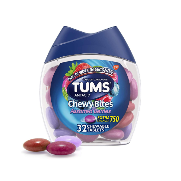 Tums Antiac Chewy Bites Carbonato De Calcio X 32 Tabletas Masticables
