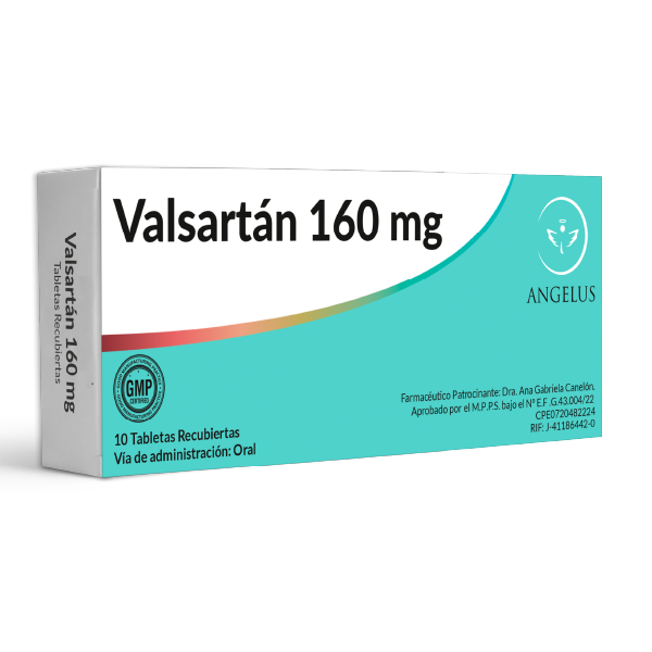 Valsartán 160mg x 10 Tabletas - Angelus