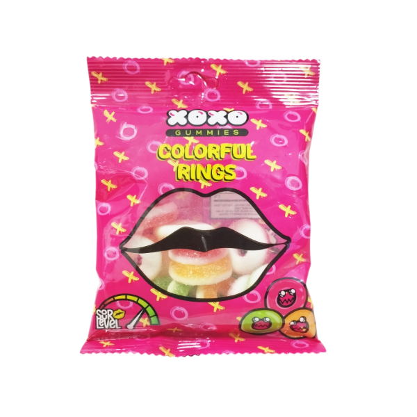Xoxo Gomitas. Colorful Rings 80Gr