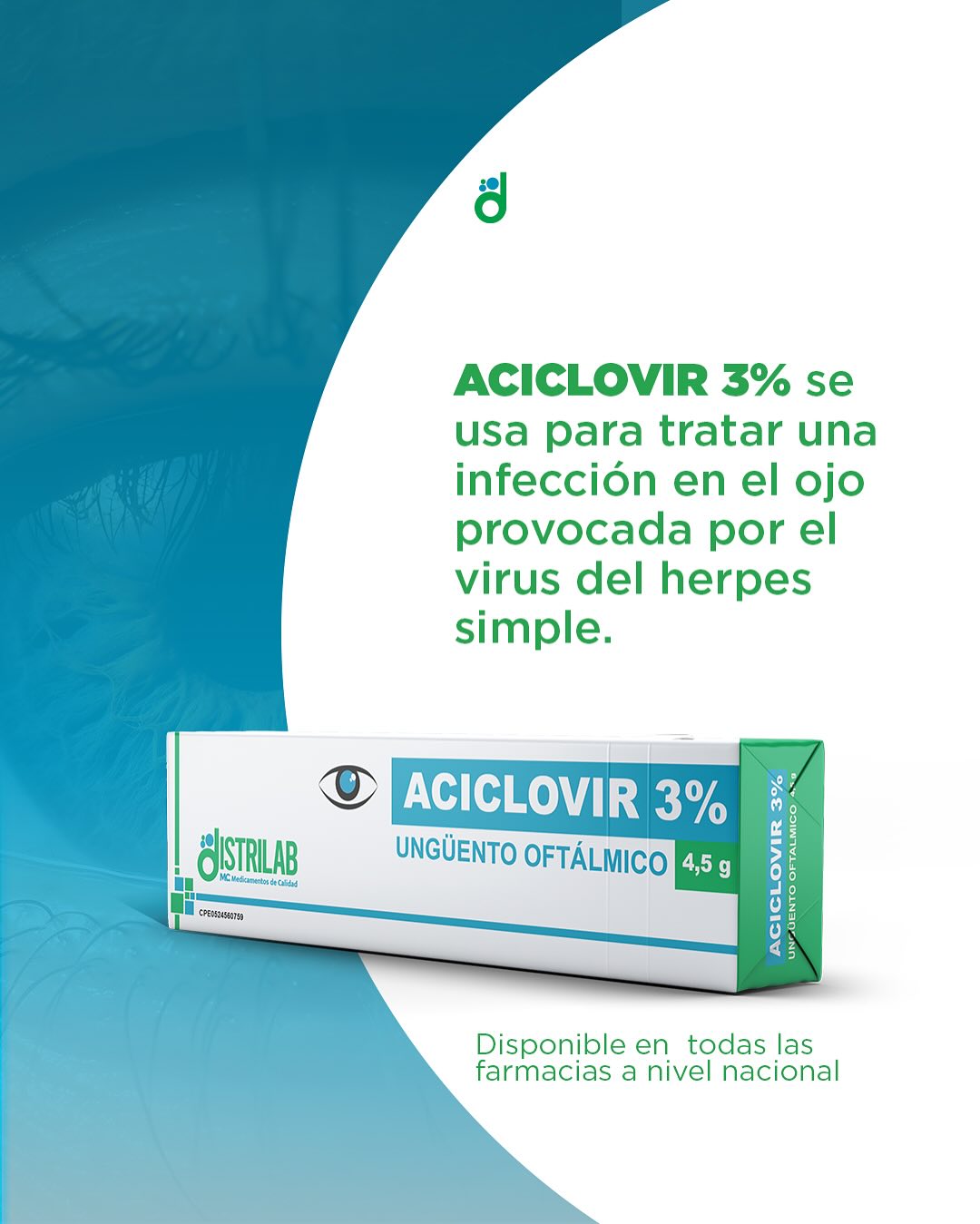 Aciclovir 3% Ungüento Oftálmico 4,5Gr. Distrilab - Imagen 2