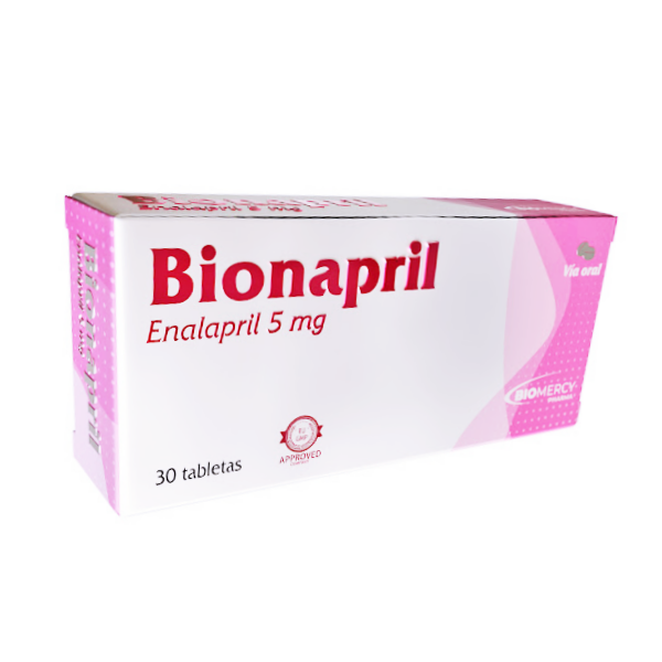 Bionapril Enalapril 5Mg X 30 Tabletas Bio Mercy