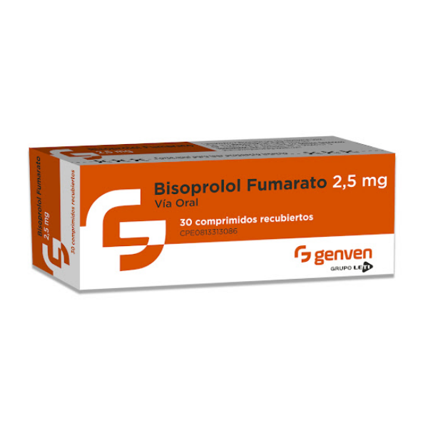 Bisoprolol 2.5Mg X 30 Comprimidos Genven