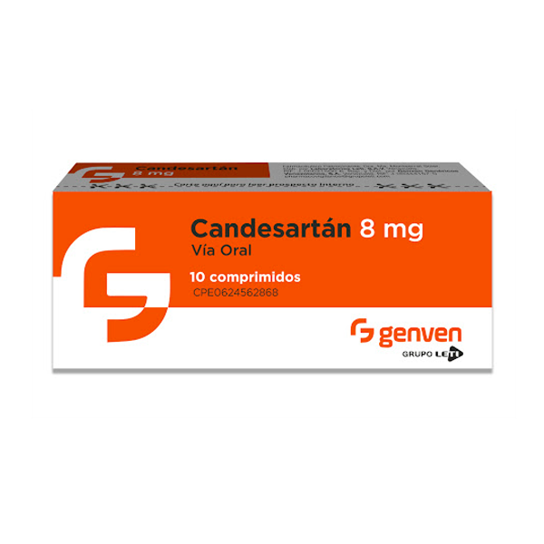Candesartan 8Mg X 10 Comprimidos  Genven