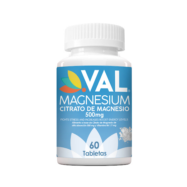Citrato De Magnesio 500Mg + Vitamina B6 X 60 Tabletas Val