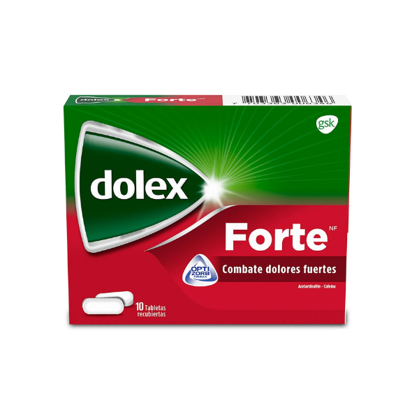 Dolex Forte Acetaminofén + CafeÍna X 10 Tabletas Haleon