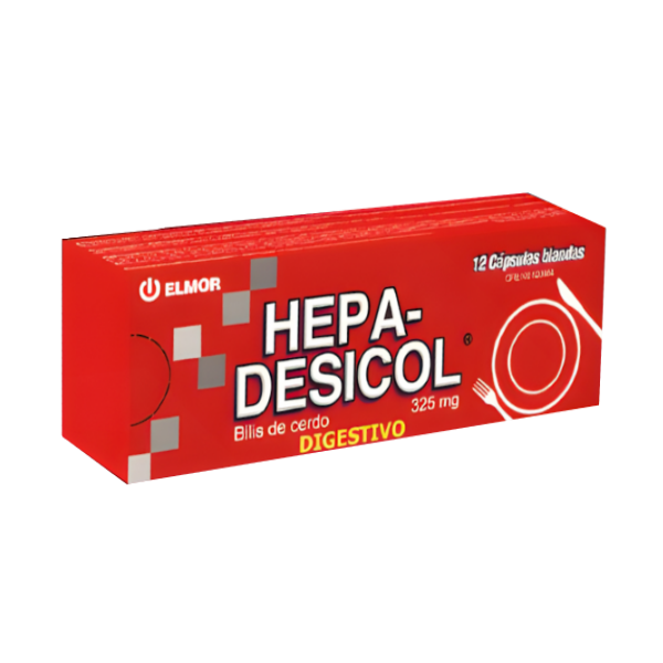 Hepa Desicol 325Mg X 12 Capulas Elmor