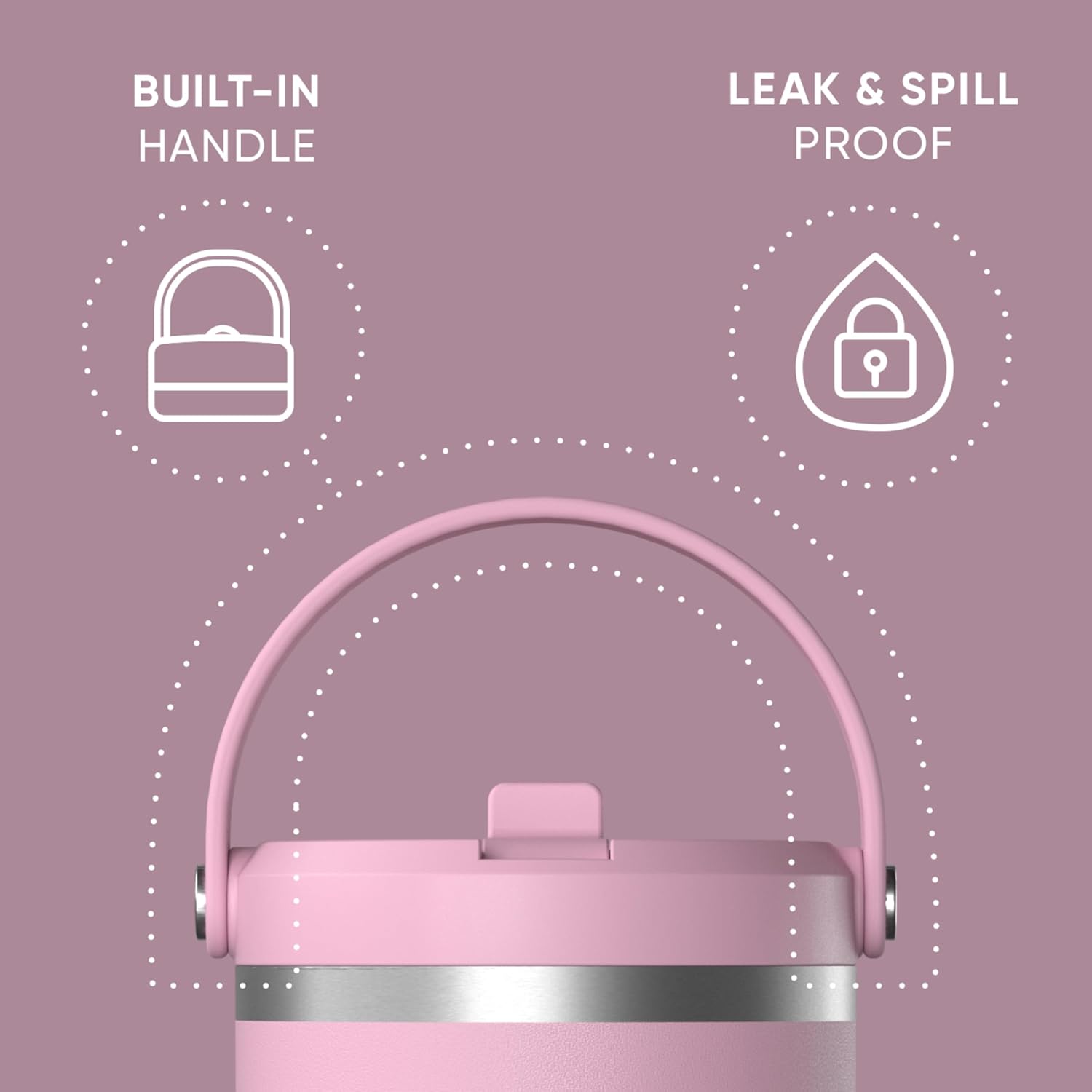 Hydrapeak Nomad Termo Cotton Pink X 40Oz - Imagen 2