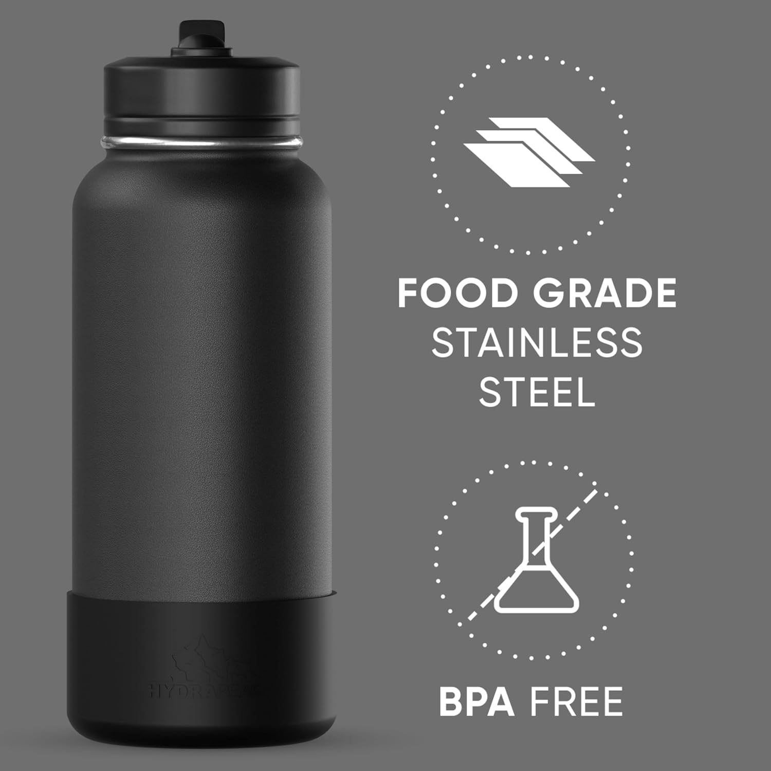 Hydrapeak Sport Termo Negro X 32Oz - Imagen 4