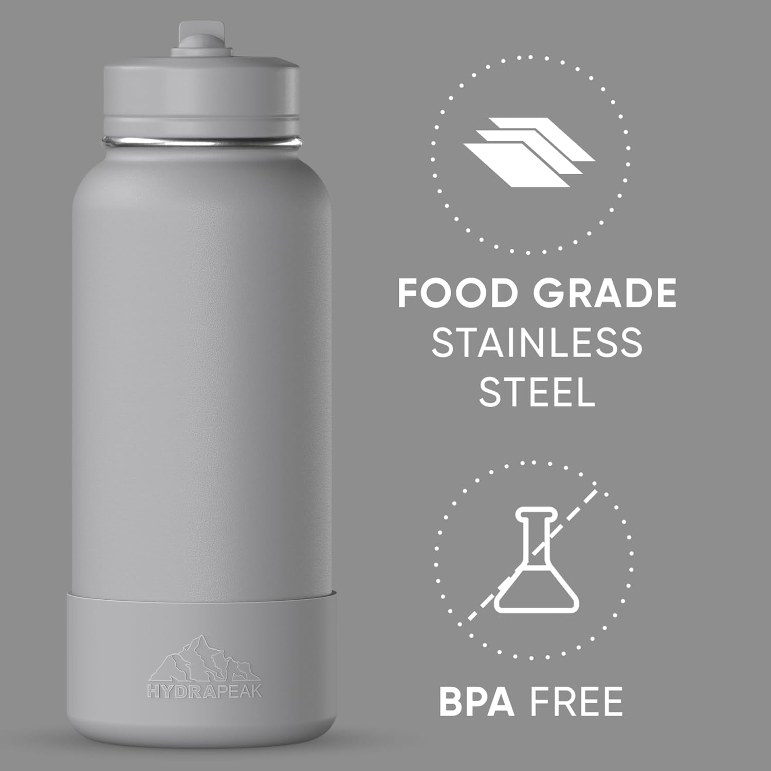 Hydrapeak Sport Termo Gris X 32Oz - Imagen 4