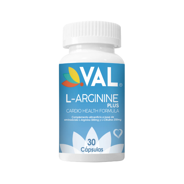 L-Arginina Plus 500Mg/250Mg 30 Cápsulas Val