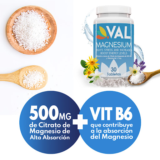 Citrato De Magnesio 500Mg + Vitamina B6 X 30 Tabletas Val - Imagen 10