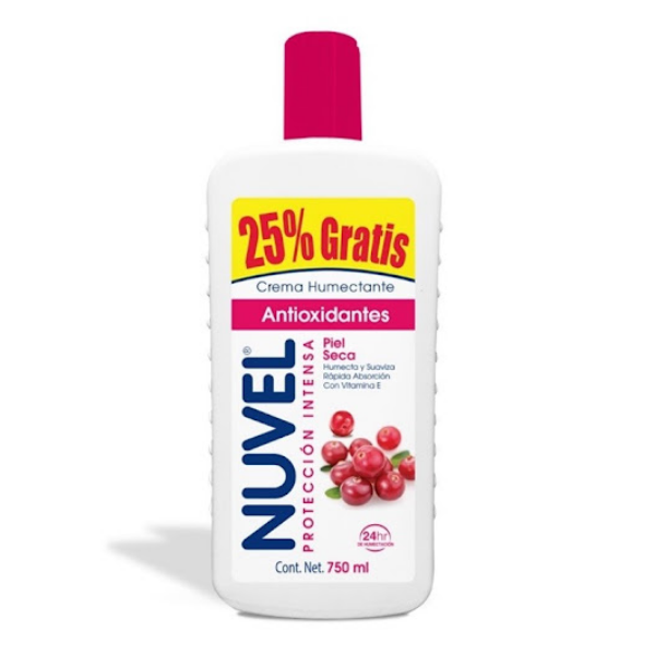 Nuvel Crema Corporal Humectante Antioxidantes 750Ml
