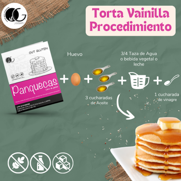 Out Gluten Harina Para Panquecas Libre De Gluten 350Gr - Imagen 3