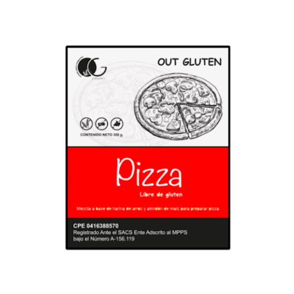 Out Gluten Harina Para Pizza Libre De Gluten 350Gr