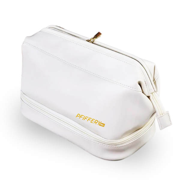 Pfiffery Porta Cosmetico Grande Rosa/Beige