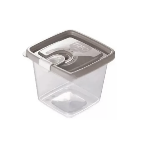 Plasutil Recipiente Trio Cuadrado 350Ml Gris 5987