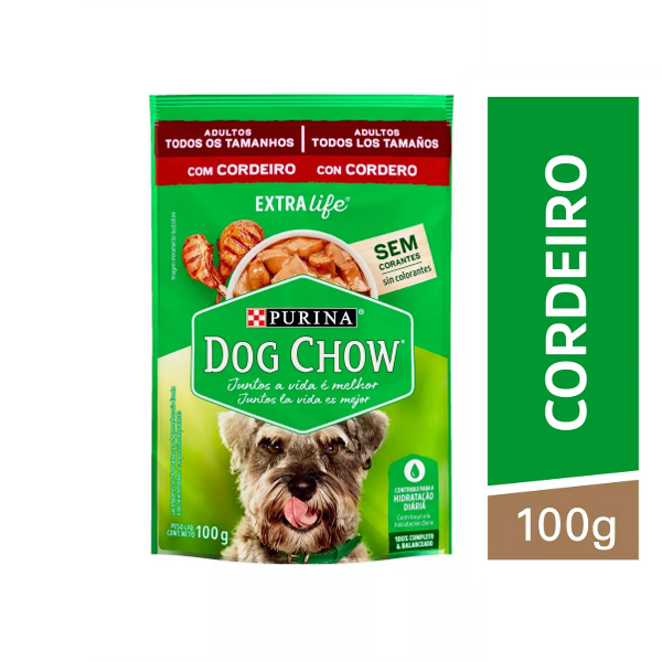 Purina Dog Chow Extra Life Adultos Sabor Cordero 100G.