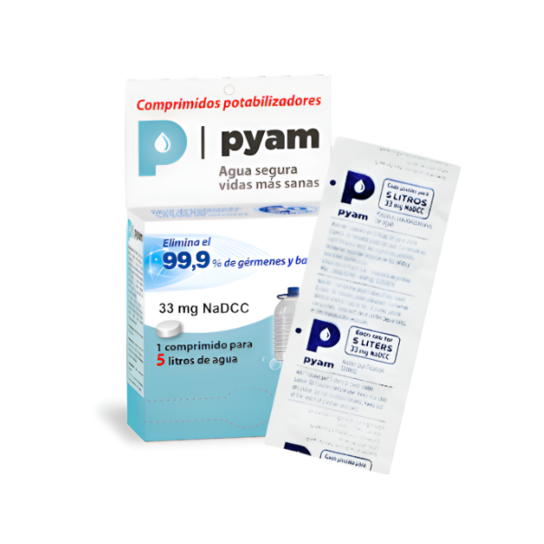 Pyam Pastillas Potabilizadoras De Agua 5 Litros X 10 Tabletas