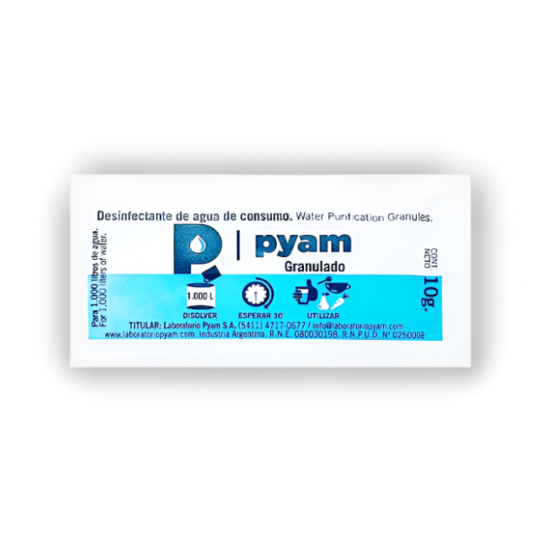 Pyam Sobre Potabilizador De Agua 1.000Lt X 10Gr.