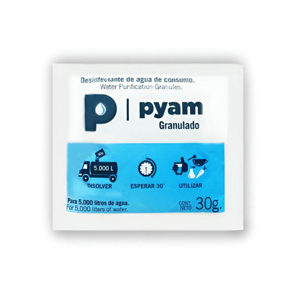 Pyam Sobre Potabilizador De Agua 5.000Lt X 30Gr.