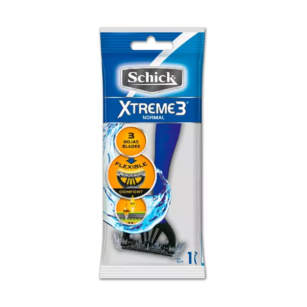Schick Xtreme-3 Piel Normal Afeitadora 3 Hojillas X 1 Unidad