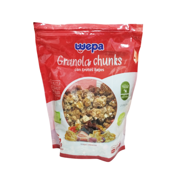 Wepa Granola Chunks Con Frutos Rojos 250Gr.