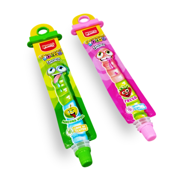 Wynco Gusanitos Locos Caramelo Líquido Sin Gluten 23Gr X 1