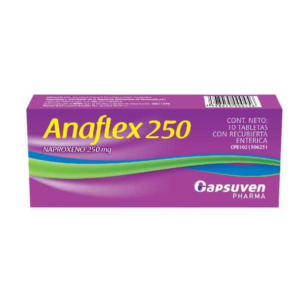 Anaflex Naproxeno 250Mg X 10 Tabletas Capsuven - Imagen 2