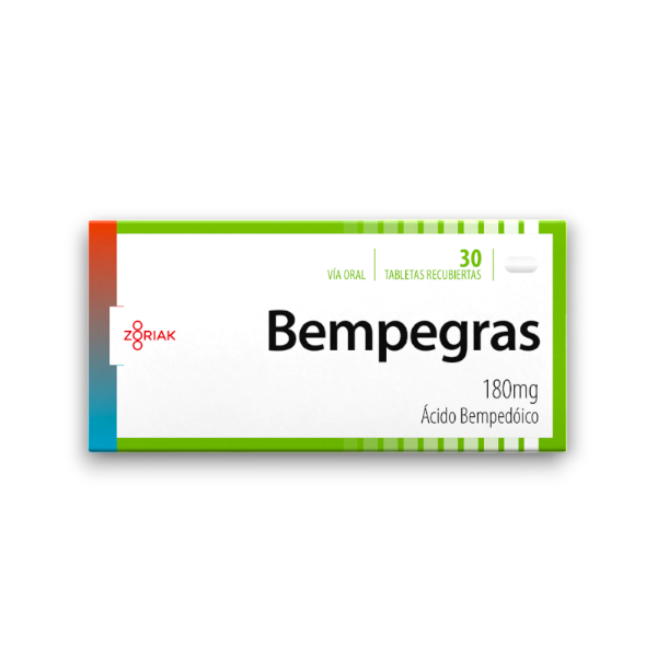 Bempegras Ácido Bempedoico 180Mg X 30 Tabletas Zoriak