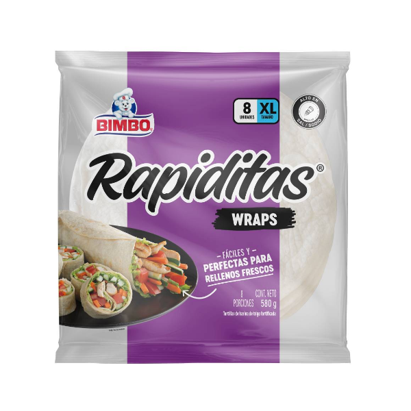 Bimbo Rapiditas Tortillas Wraps 580Gr