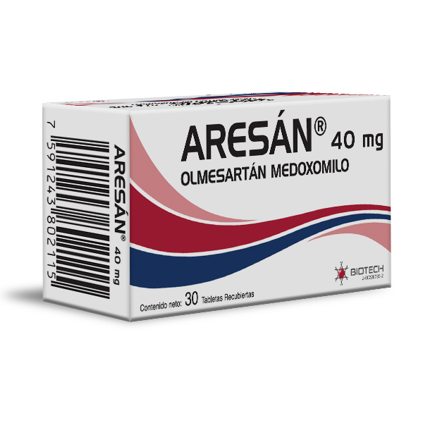 Aresan Olmesartán 40Mg X 30 Tabletas Biotech
