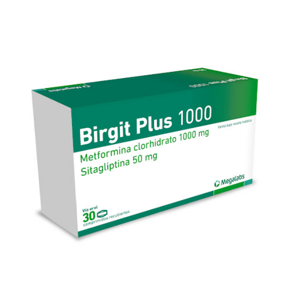 Birgit Plus Sitagliptina + Metformina 50Mg/1000Mg X 10 Comprimidos Roemmers