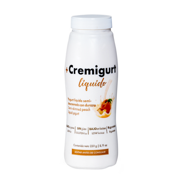 Cremigurt Yogurt Lquido Semi Descremado Durazno X 230Gr