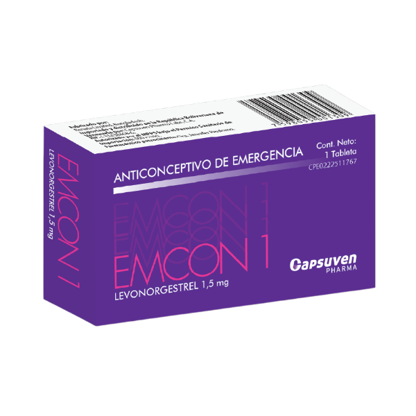 Emcon 1. Levonorgestrel 1.5Mg X 1 Tabletas Capsuven