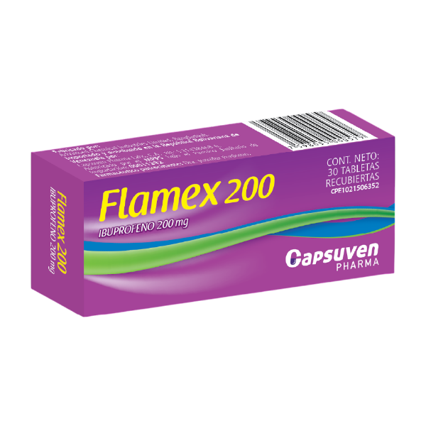 Flamex Ibuprofeno 200Mg X 30 Tabletas Capsuven