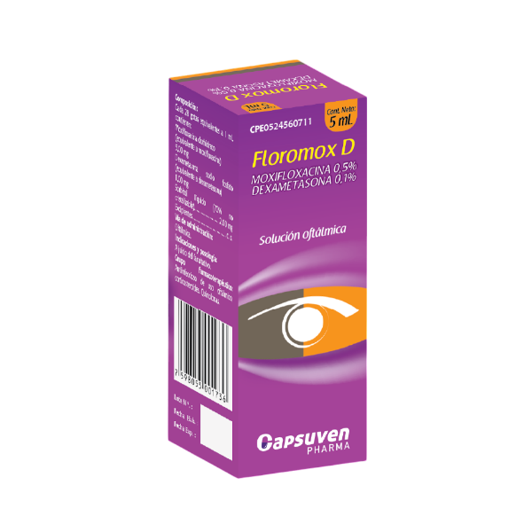 Floromox D Moxifloxacina+Dexametasona Solución Oftálmica X 5Ml Capsuven