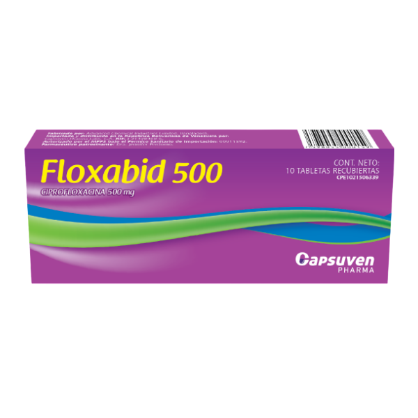 Floxabid Ciprofloxacina 500Mg X 10 Tabletas Capsuven - Imagen 2