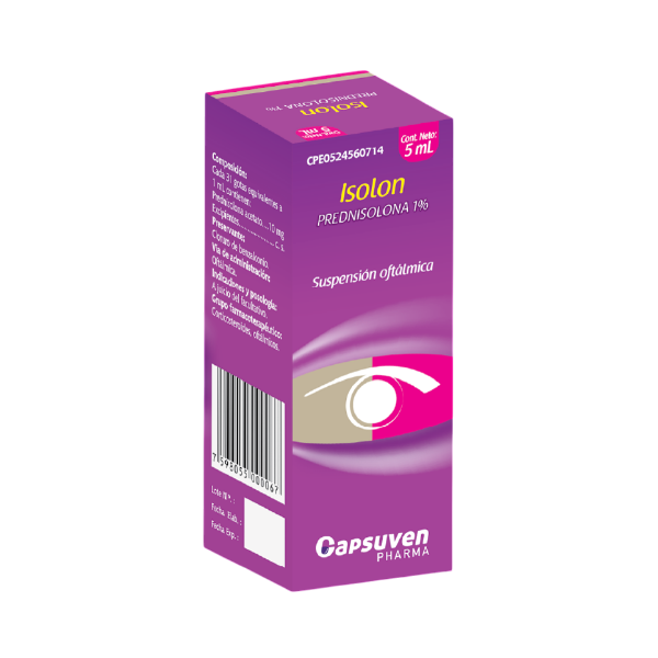 Isolon Prednisolona 1% Solución Oftálmica X 5Ml Capsuven