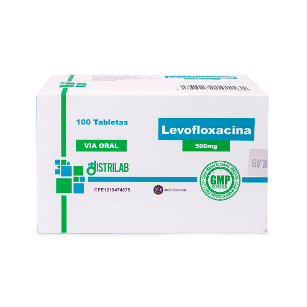 Levofloxacina 500mg x 10 Tabletas De Dispensador Distrilab