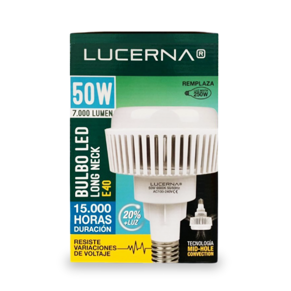 Lucerna Bombillo Bulbo Led E40 50W 50We40