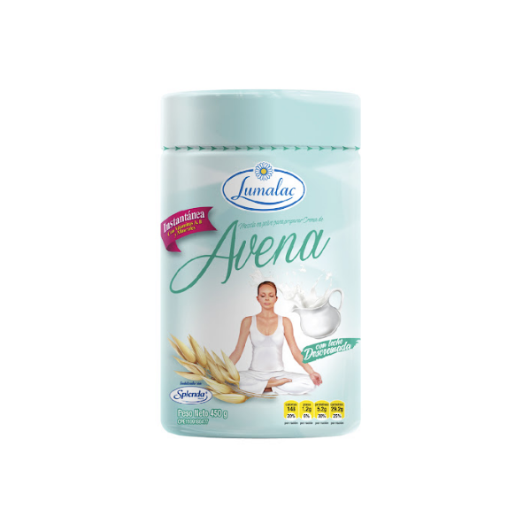 Lumalac Avena Con Leche Descremada 450Gr.