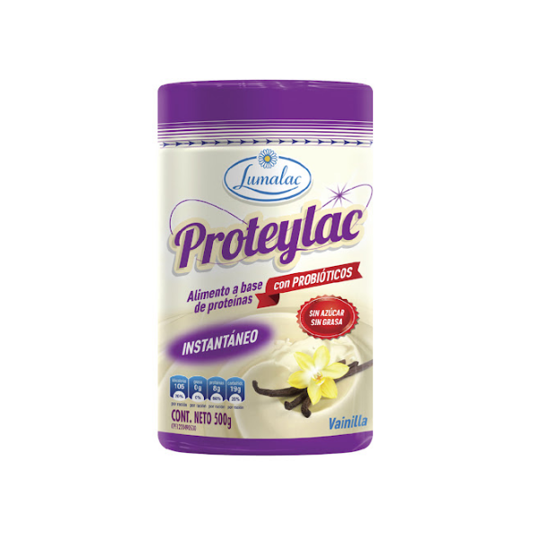 Lumalac Proteylac Con Probioticos Sin Azúcar Vainilla 500Gr.